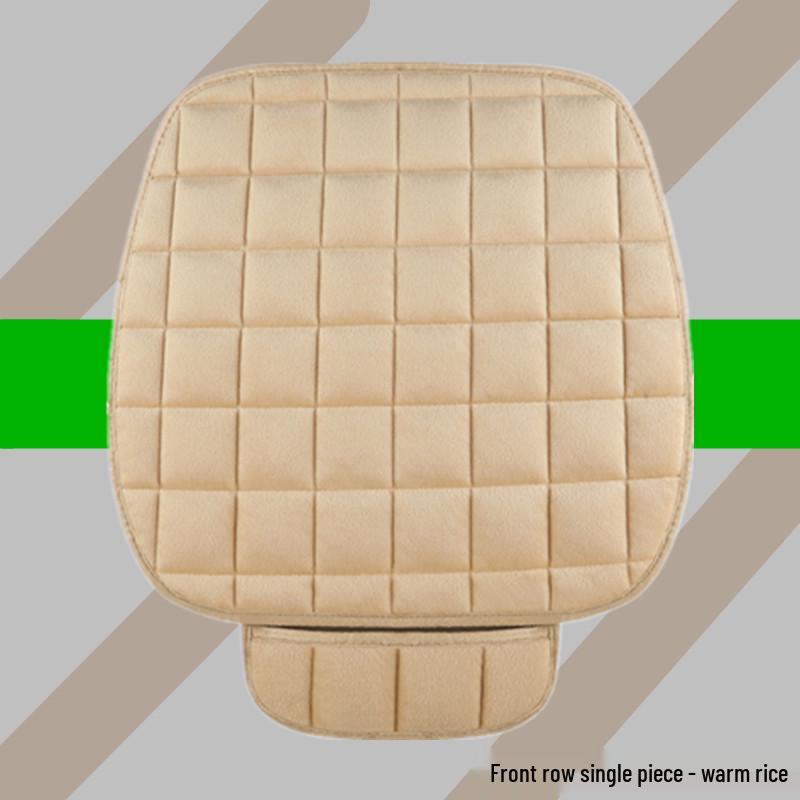 Universal Non-Slip Crystal Velvet Car Seat Cushion with Backrest for All Seasons