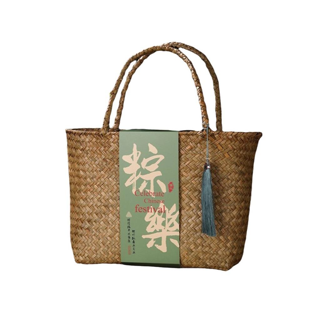 

Handheld Handwoven Storage Basket Bamboo Gift Box Gift Packaging Handbag Wedding Gift коричневый
