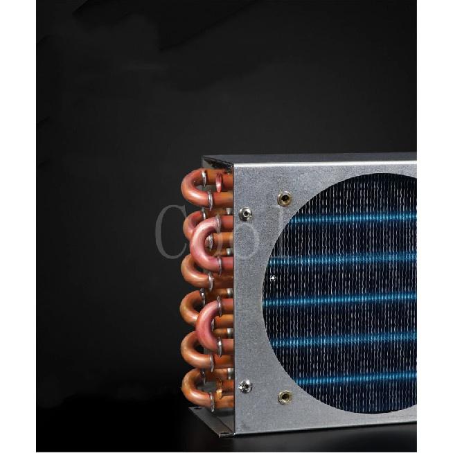 Refrigerator condenser radiator with fan small air-cooled cooling universal copper tube fin-type freezer radiator 120*120 fan