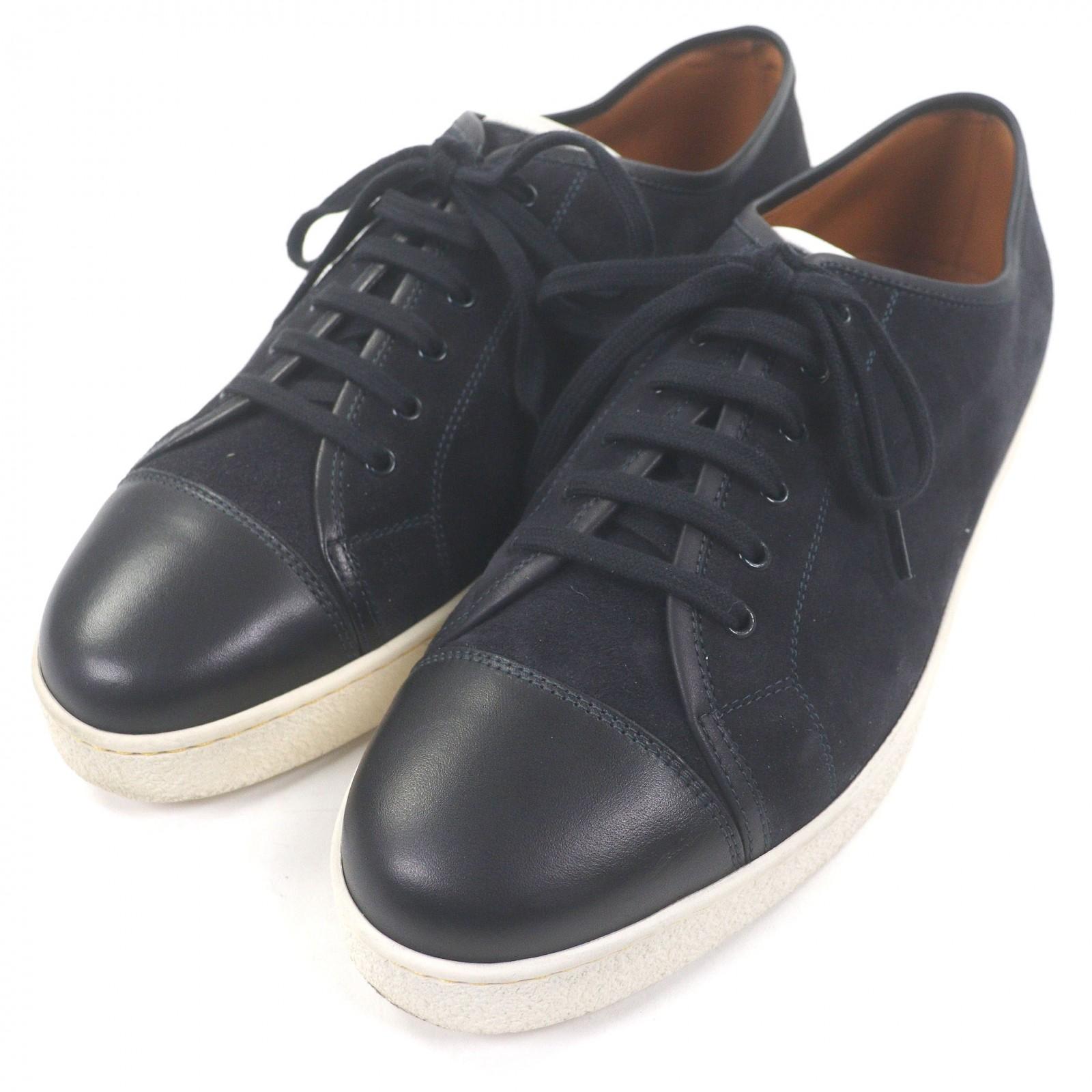 

Great John Lobb Low cut sneakers Levah Dark navy Suede leather mens 7.5 Used