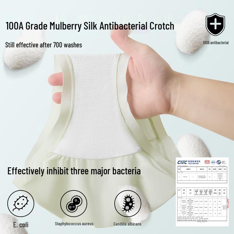 Sangliya Women's Seamless Silk Crotch Briefs