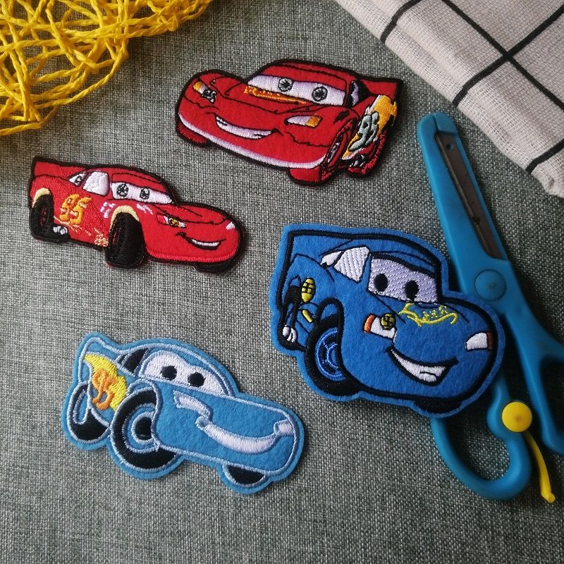 Lightning McQueen Pixar ironing, ironing and sewing patches, cute creative clothing decoration cartoon decals holiday gift
