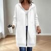 Damen Casual Farbe Langarm Locker Geschnitten Jacke für den täglichen Gebrauch
