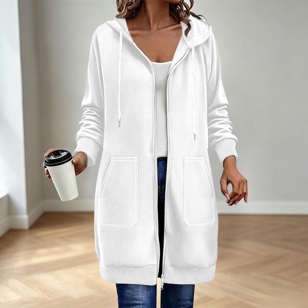 Damen Casual Farbe Langarm Locker Geschnitten Jacke für den täglichen Gebrauch