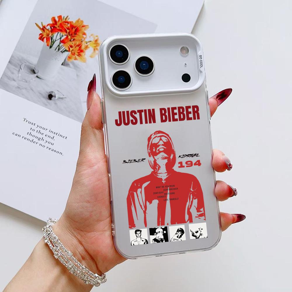 Singer J-Justin B-Bieber Phone Case For iPhone 17 16 15 14 13 12 11 Pro Max Air Matte Laser Aurora Shockproof Funda