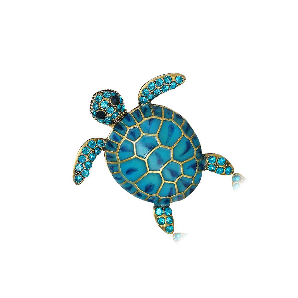 

Alloy Men Women Brooch Replacement Decorative Portable Glossy Rhinestone Stylish Solid Color Breastpin Jewelry