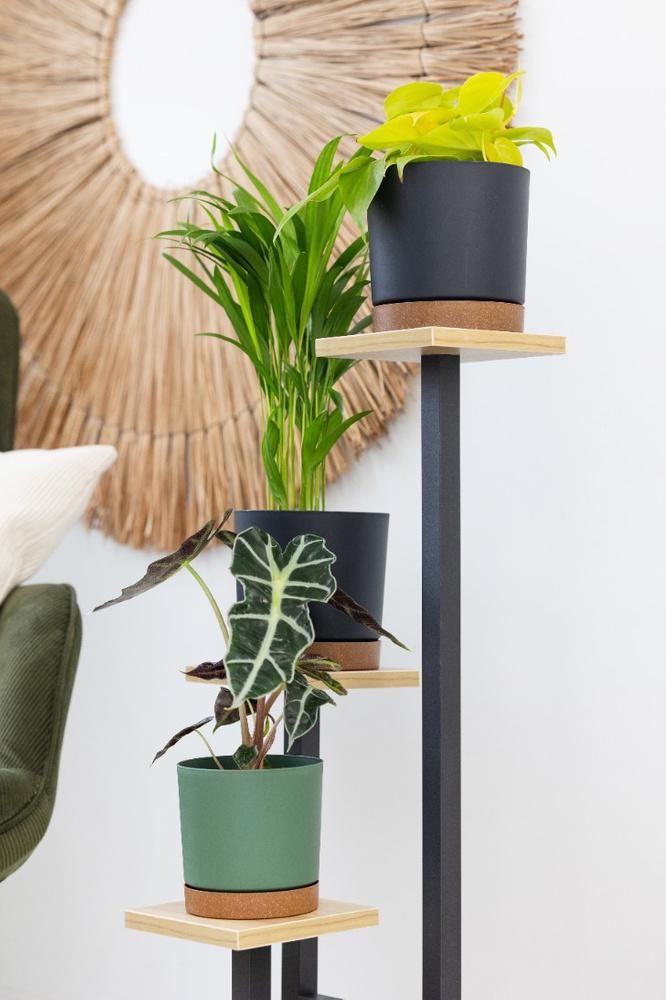 PEAK Universal Flower Stand - Black, 3-tier Flower Stand for 3 Pots