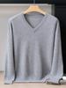 Herren 100% Kaschmir V-Ausschnitt Pullover Einfarbig Base Layer Business Casual Strickwaren - Herbst/Winter Neuankunft