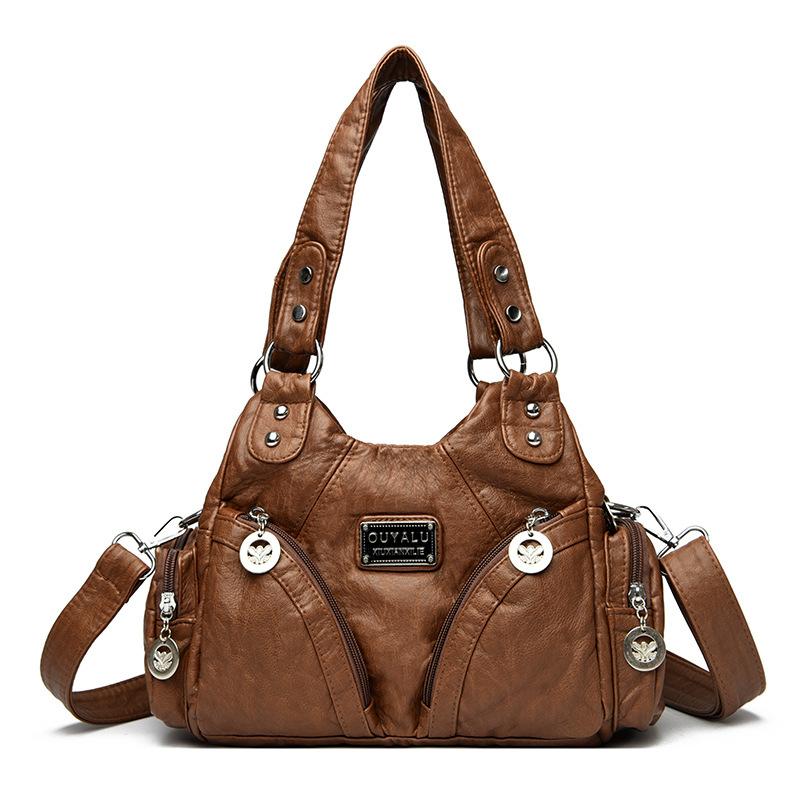 Truck Bag - Modische Damen-Umhängetasche aus weichem Leder