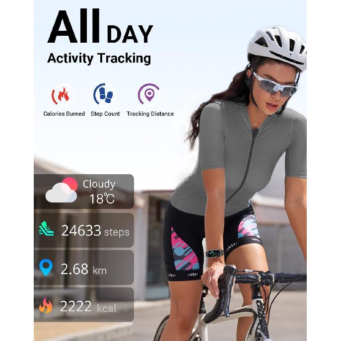 Health Fitness Tracker with 24/7 Heart Rate, Blood Oxygen, Blood Pressure, Sleep Tracker, 5ATM Waterproof Activity Trackers with Step Tracker,