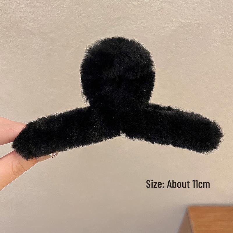 Large Plush Hair Clip: Autumn/Winter Volumizing Shark Clip for Women