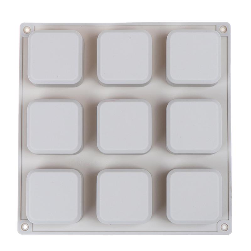 9 Cavity Square Silicone Soap Molds Soap Craft Diy Soap Making Chocolate Mold