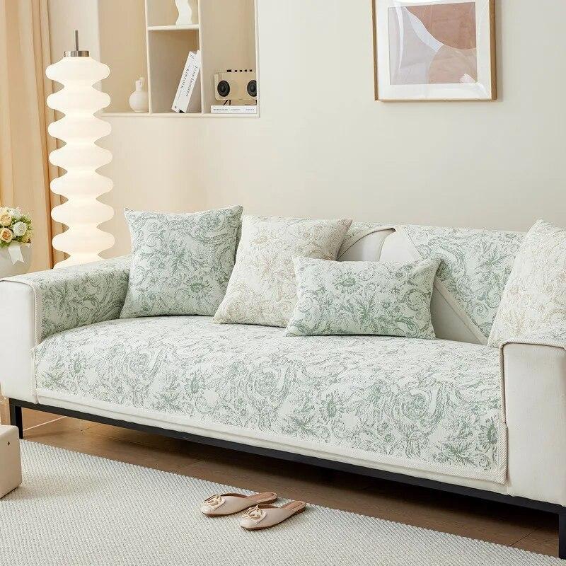 New Retro Sofa Cushion Chenille Sofa Cover Are Four Seasons Universal Jacquard Anti Slip Sofas Cover Dustproof for Household Use
