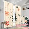 2pcs,2D Plane Printing Curtain Popular Christmas Tree Festive Stars (2) 100% Polyester (without Rod) Art Deco Festive Perfect