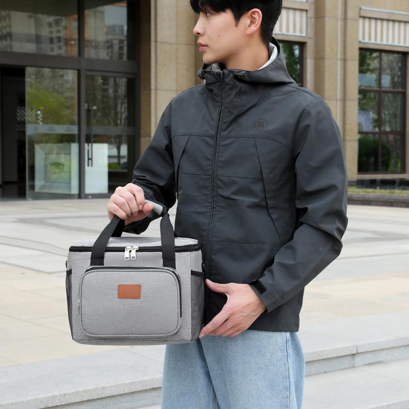 Large Capacity Insulated Lunch Bag with Shoulder Strap,suitable for Students,outdoor Camping,office Workers,no Contact with Food