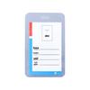 Double-Sided Transparent ID Holder with Lanyard for Student, Access, or Conference Pass and QR Code Tag