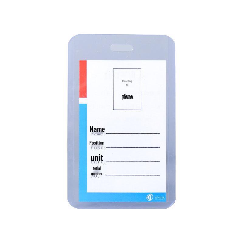 Double-Sided Transparent ID Holder with Lanyard for Student, Access, or Conference Pass and QR Code Tag