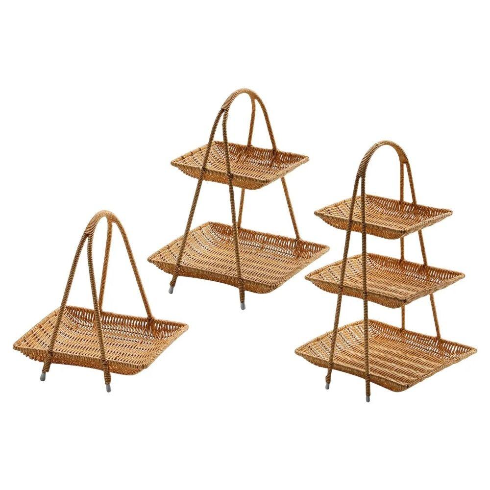 Square Snack Rack Plastic Dried Fruit Tray New Chinese Style Fruit Storage Tray  Party Celebration