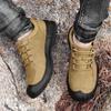 2024 New Men Leather Casual Hiking Shoes Outdoor Antiskid Genuine Leather Walking Shoes Soft Homme Classic Ankle Flats Moccasin