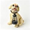 Porch Dog Statue with Hanging Light Garden Figure for Lawn Edge, Flower Row and Entry Display