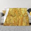 Gustav Klimt Gold Floral Überwurfdecke Für Dekorative Sofas Schlafzimmer Essentials Decken