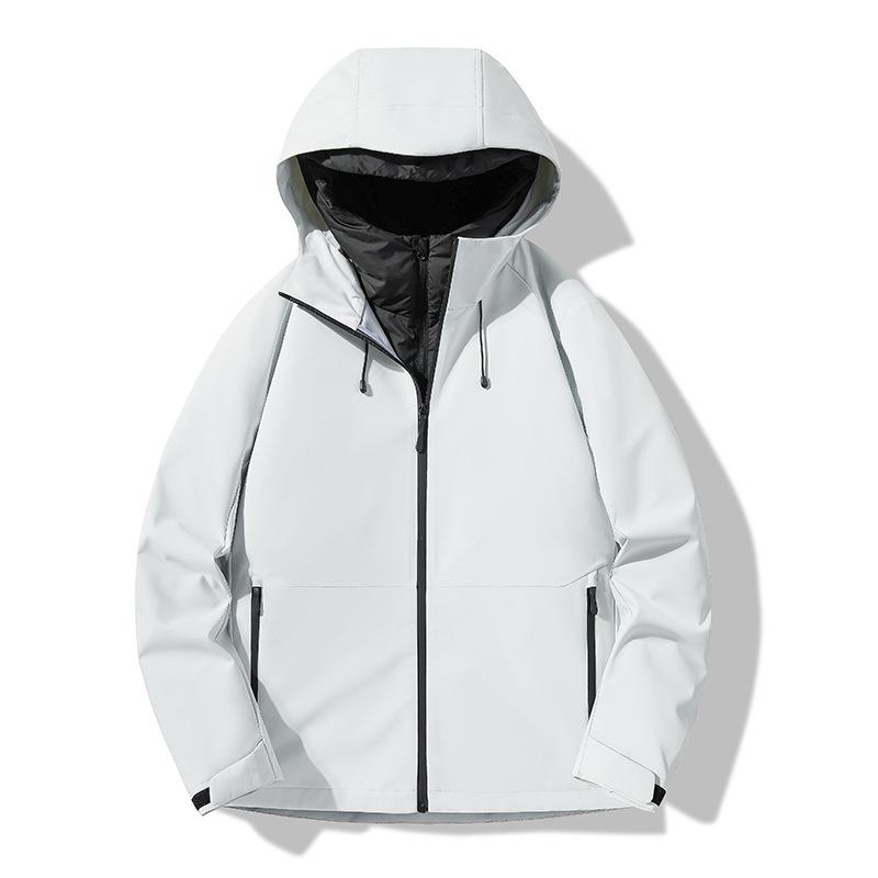 New Winter Three-in-one Down Jacket for Windbreaker Can Be Detached Two-piece Set of Men's and Women's Mountaineering Suits Waterproof Work Clothes