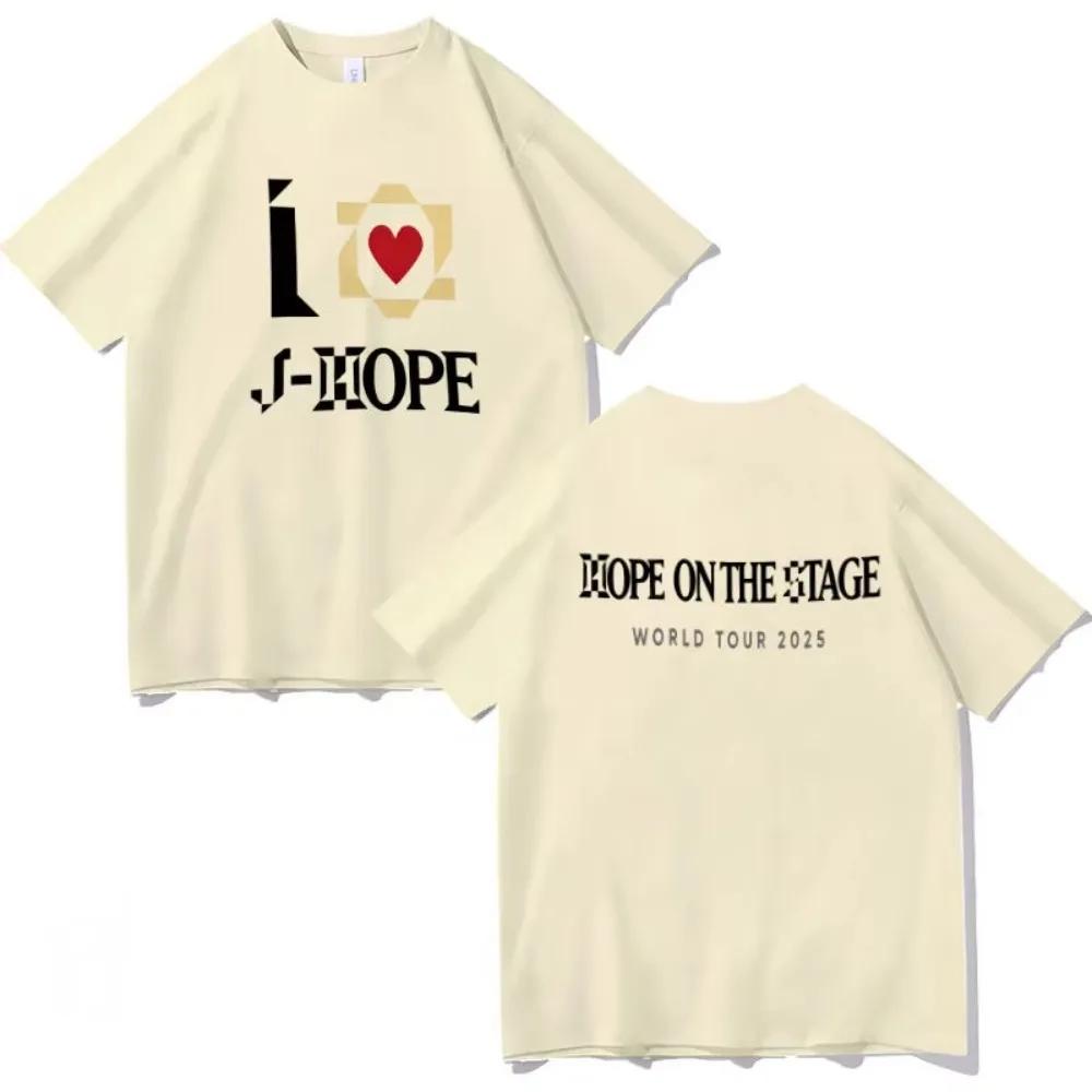 2025 Summer New Casual Y2K Cotton Print T-shirt Hip Hop New Jhope HOPE ON THE STAGE T-shirt Versatile Wholesale Men Women Tshirt