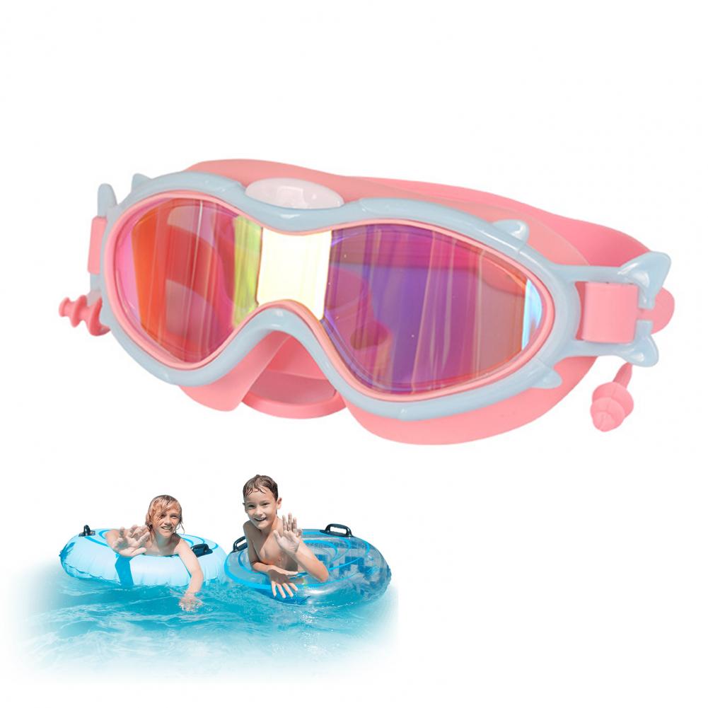 Kids' Swimming Goggles Silicone Seal Swim Goggles Kids' Anti-fog Swimming Goggles with Clear View Waterproof Pool for Children