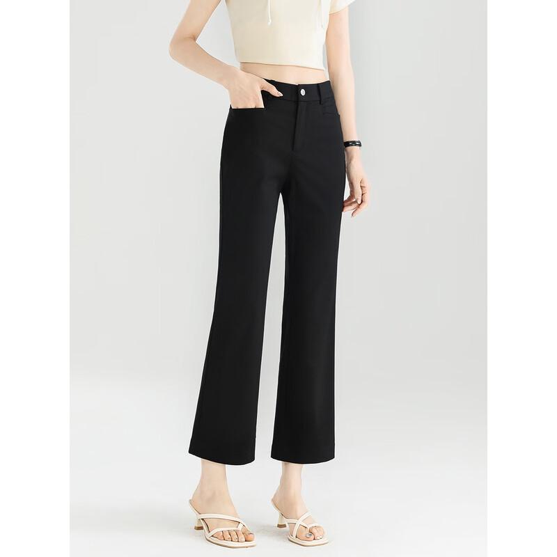 Meng Shu Ya Women's Summer Lightweight Slim-Fit Cropped Flare Pants