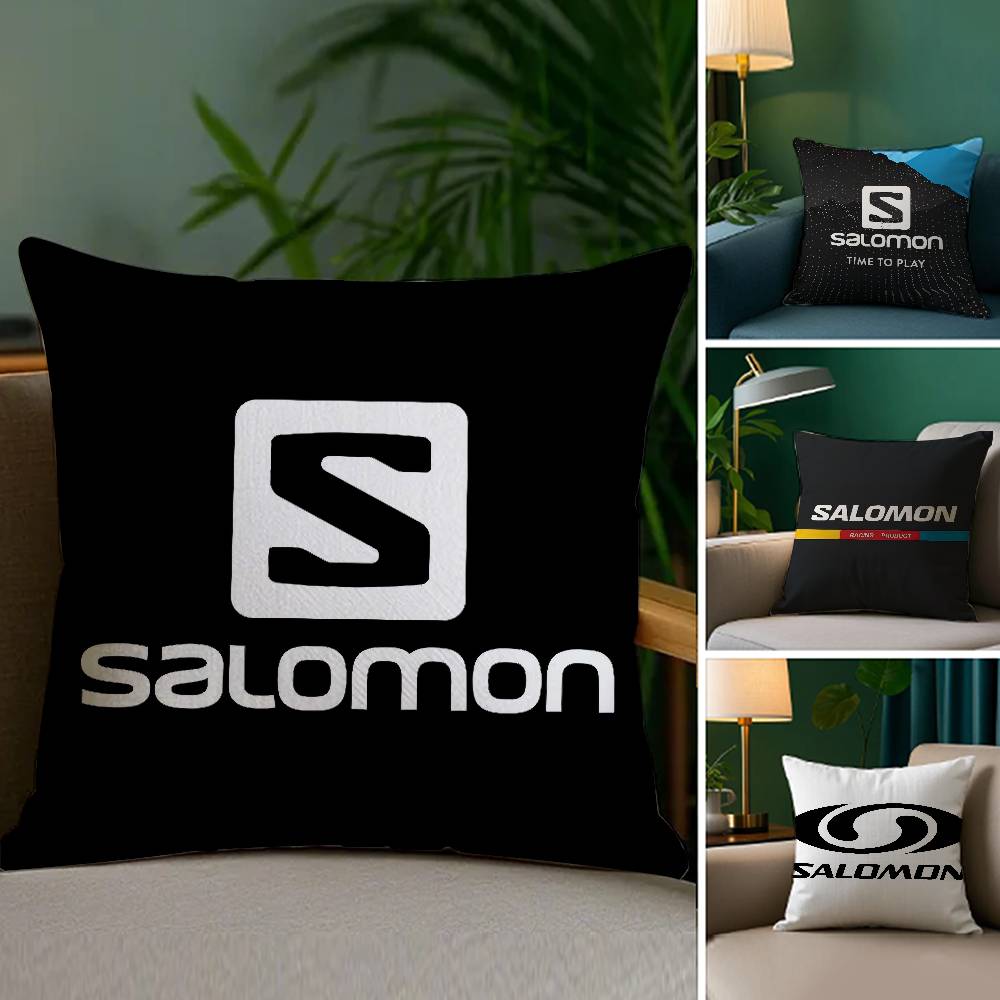 C-Classic S-SALOMONS Pillow Case Plush Fabric Soft Double Sided Print Home Sofa High Quality Cushion Cover Throw