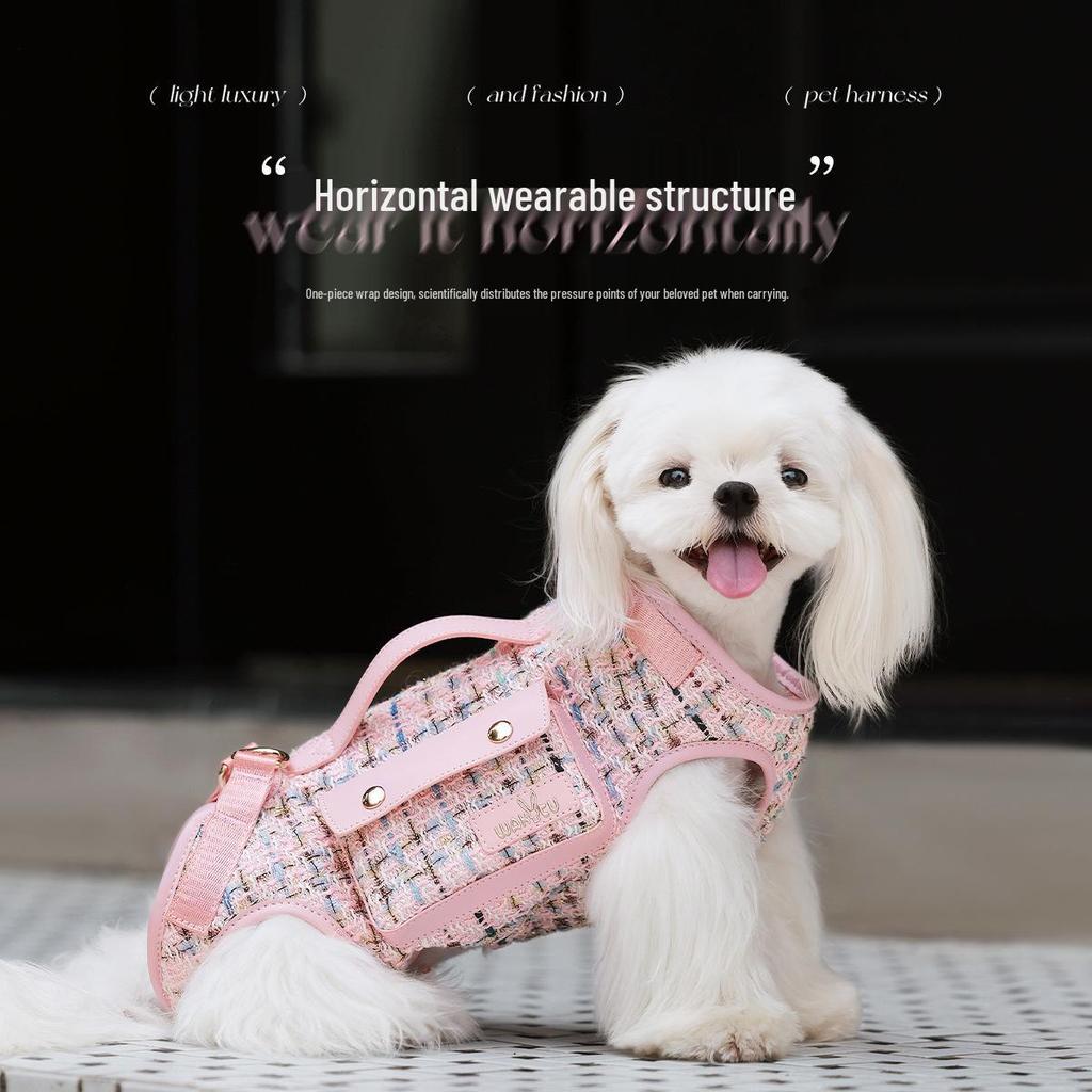 Wakytu Pet Crossbody Bag - Small Fragrance Style Dog & Cat Outing Bag with Portable Shoulder Strap