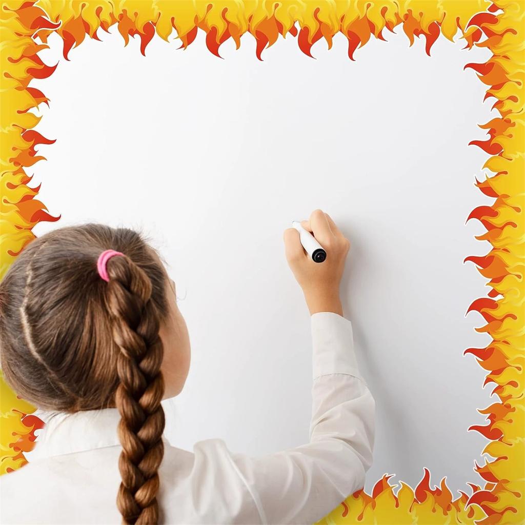 Back to School Border Stickers Flame Design for Bulletin Board Blackboard Decoration
