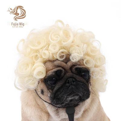 Domácí paruky: Univerzální afro paruky pro kočky a psy, ideální pro vánoční a halloweenskou zábavu