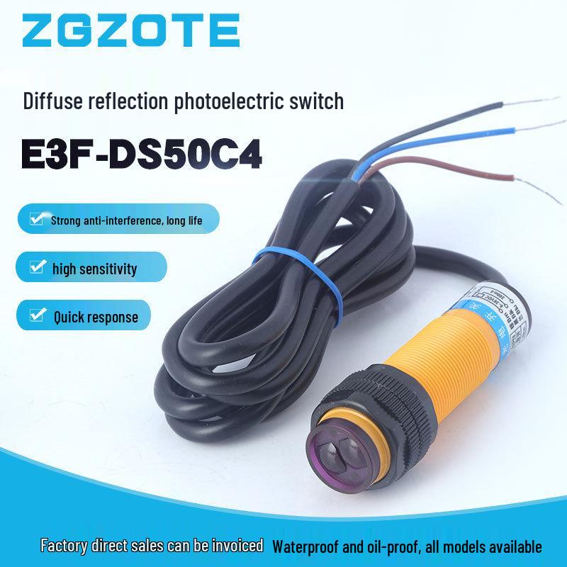 E3F-DS30C4 DC Infrared Sensor, NPN, NO, 6V-36V