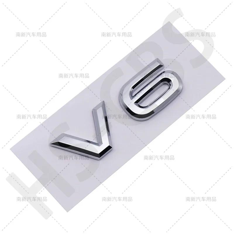 ABS V6 V8 Automobile Displacement Logo For VW Volkswagen Car Styling Rear Trunk Stickers Emblem Tailgate Decal Car AccessoriesKD0