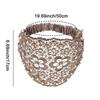Modeaccessoire Kristallperle Blumengirlande Perlen Stirnbänder Spitze Atmungsaktiv Breite Stirnbänder Hohlmuster Dehnbar Turban Tägliches Tragen