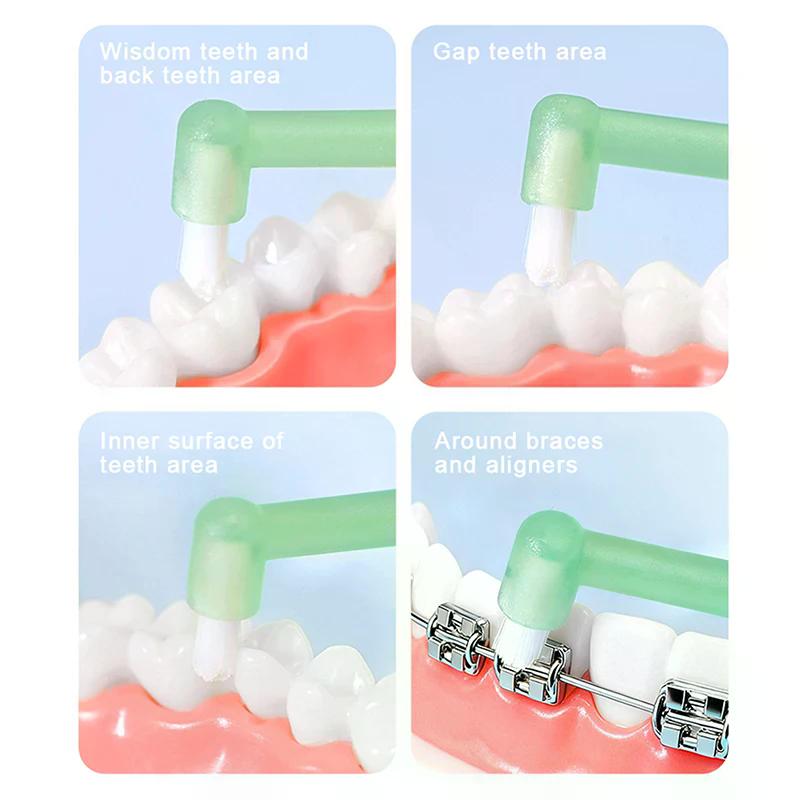 Small Head Single-Beam Soft Teeth Cleaning Toothbrush With Suction Cup Interdental Brush Soft Hair Implant Adult Oral Care Tools