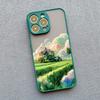 Flower Field Scenery Phone Case For iphone 11 12 13 15 Pro Max Mini 7 8 Plus SE X XR XS 14 Plus Pro Max Shockproof Back Cover