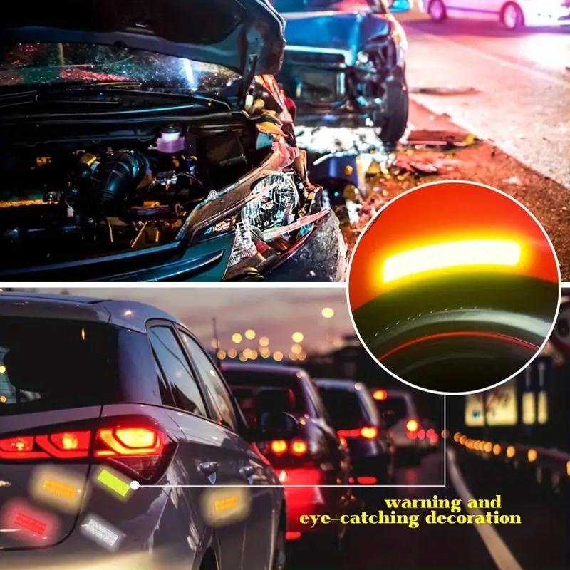 10PCS warning car reflective sticker body decoration sticker reflective film