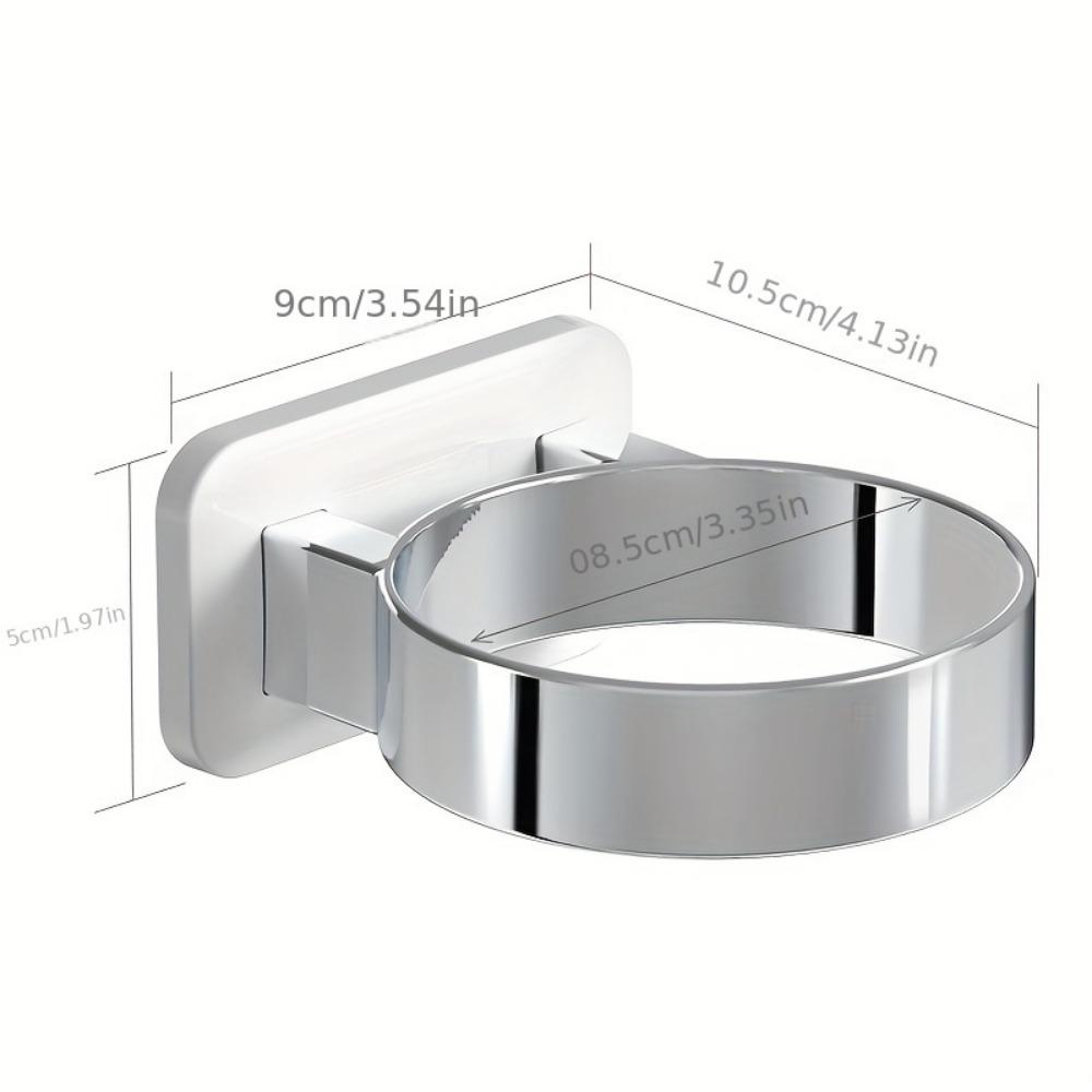 

1 шт. стойка для хранения фена без перфорации, настенная подставка для фена с полкой для домашней ванной комнаты, гардеробной белый