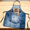 Lustige Katze Aufdruck Schürze Niedliche Wasserdichte Küchenschürzen mit Trägern Neuartige Geschenke für Frauen Männer Kochen Backen Pflege BBQ Party