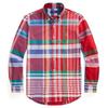 Polo Classic Fit Oxford Plaid Krekli Vīriešu krekli Sarkans 710813021-013