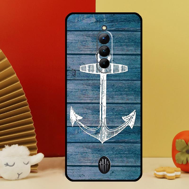 

Stripes Anchor Boat Ship Case For Nubia Red Magic 10 9 8 Pro Plus 6 7 6S 7S Pro 5G 6R RedMagic 8S 9S Pro Plus Cover RedMagic 10 Pro Plus