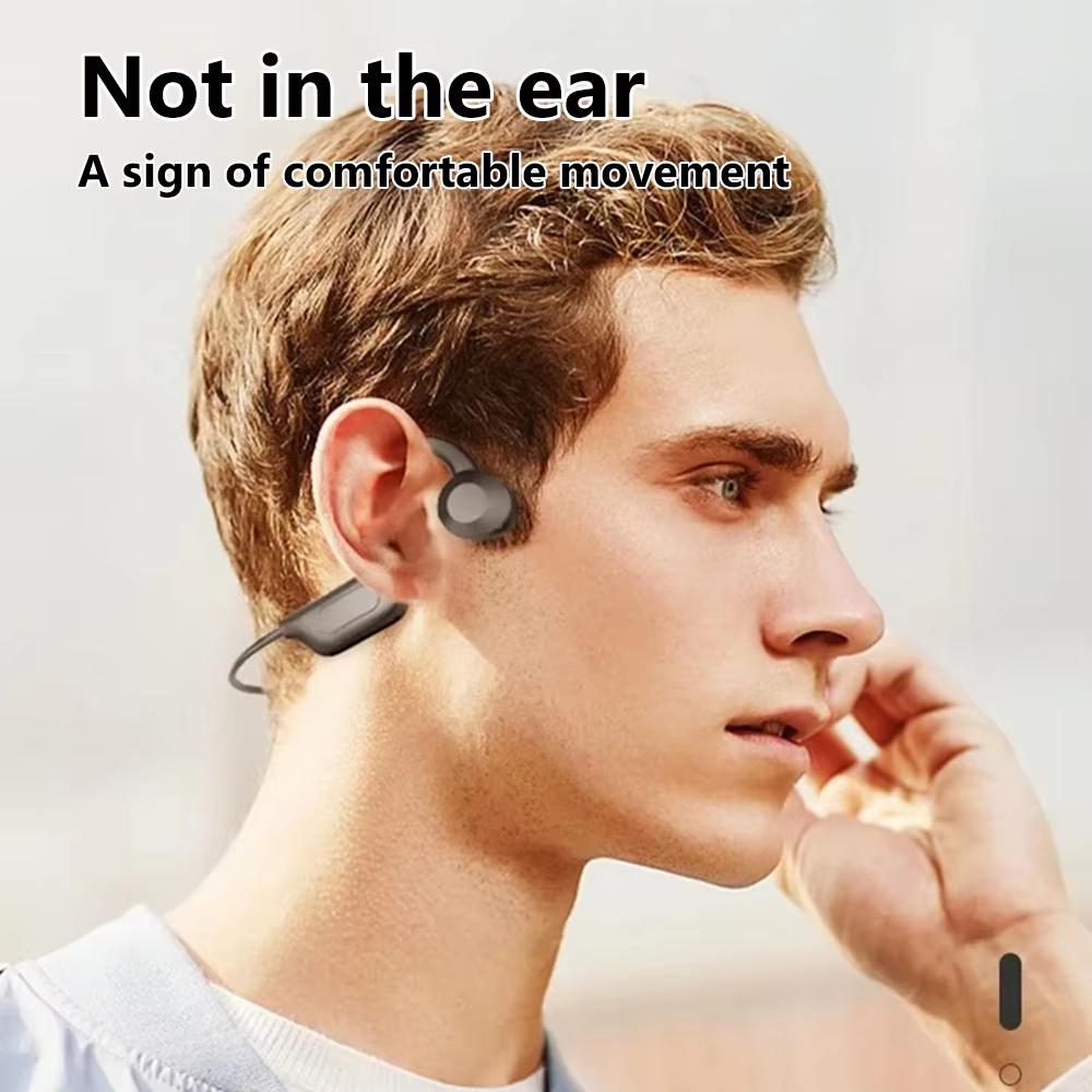 Bone Conduction Bluetooth Headphones 128G Card Air conduction Painless IPX8 Waterproof Ear-hanging Sports Earphones With Mic