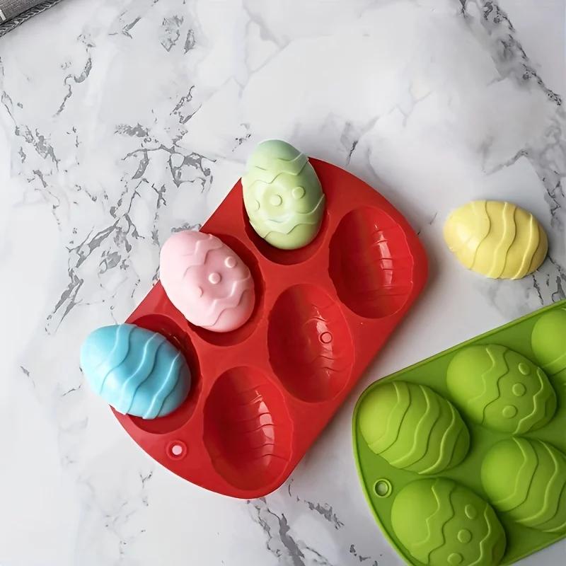 1Pcs Easter Egg Silicone Mold for Handmade Soaps, DIY Candles & Aromatherapy Gypsum Crafts