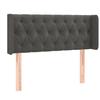 VidaXL Tête de lit avec oreilles Gris foncé 93x16x78-88 cm Velours3119141