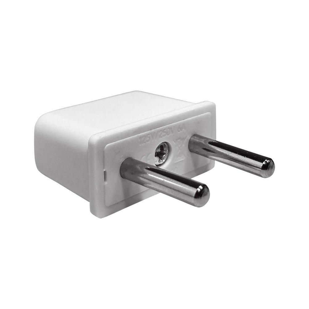 European Outlet Conversion Adapter for Overseas Travel Power Conversion Plug C Type Set of 4 (White)