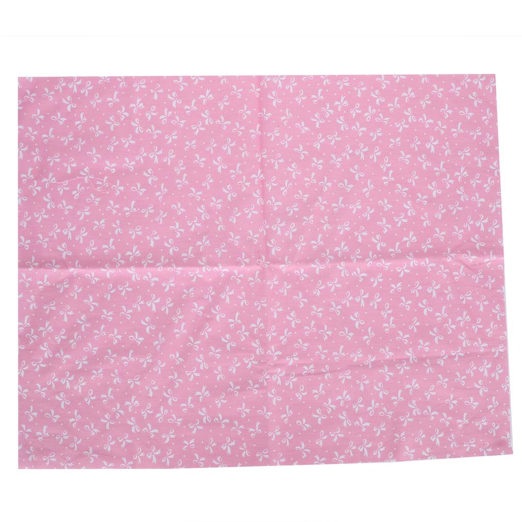 6Pcs Cotton Fabric Twill Printing Cloth Quilting Sewing Craft 50x40cm(Pink(6 colors) )