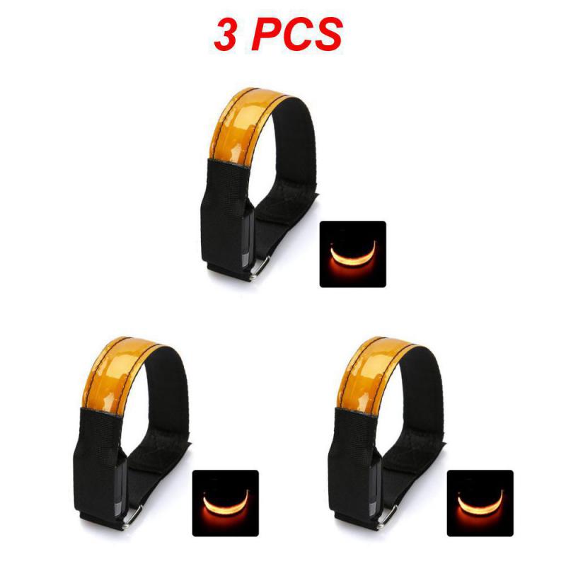 USB LED Luminous Night Running Cycling Armband Bracelet Night Glow Reflective Safety Belt Outdoor Sports Fluorescent Arm Band