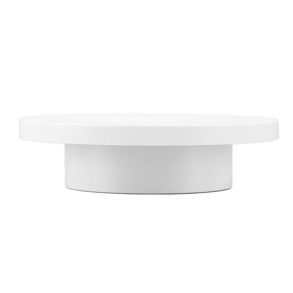 Rotating Display Stand White Plug in Remote Control Load Bearing 3kg Automatic Rotating Stand for